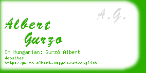 albert gurzo business card