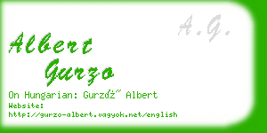 albert gurzo business card